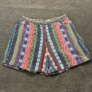 VTG 90s Gitano Geometric Abstract Jean Shorts Mens Size 40 Loud Colorful Jorts